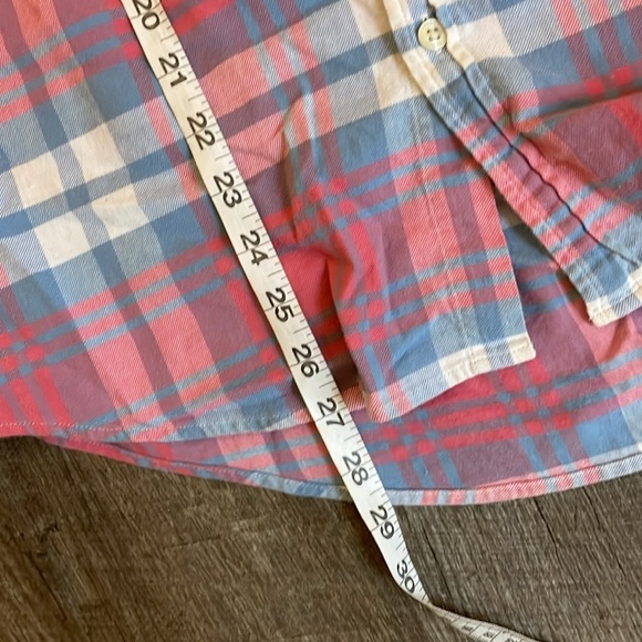 Vineyard Vines Slim Fit Tucker Shirt Plaid Linen Cotton Blend size L - Picture 16 of 16